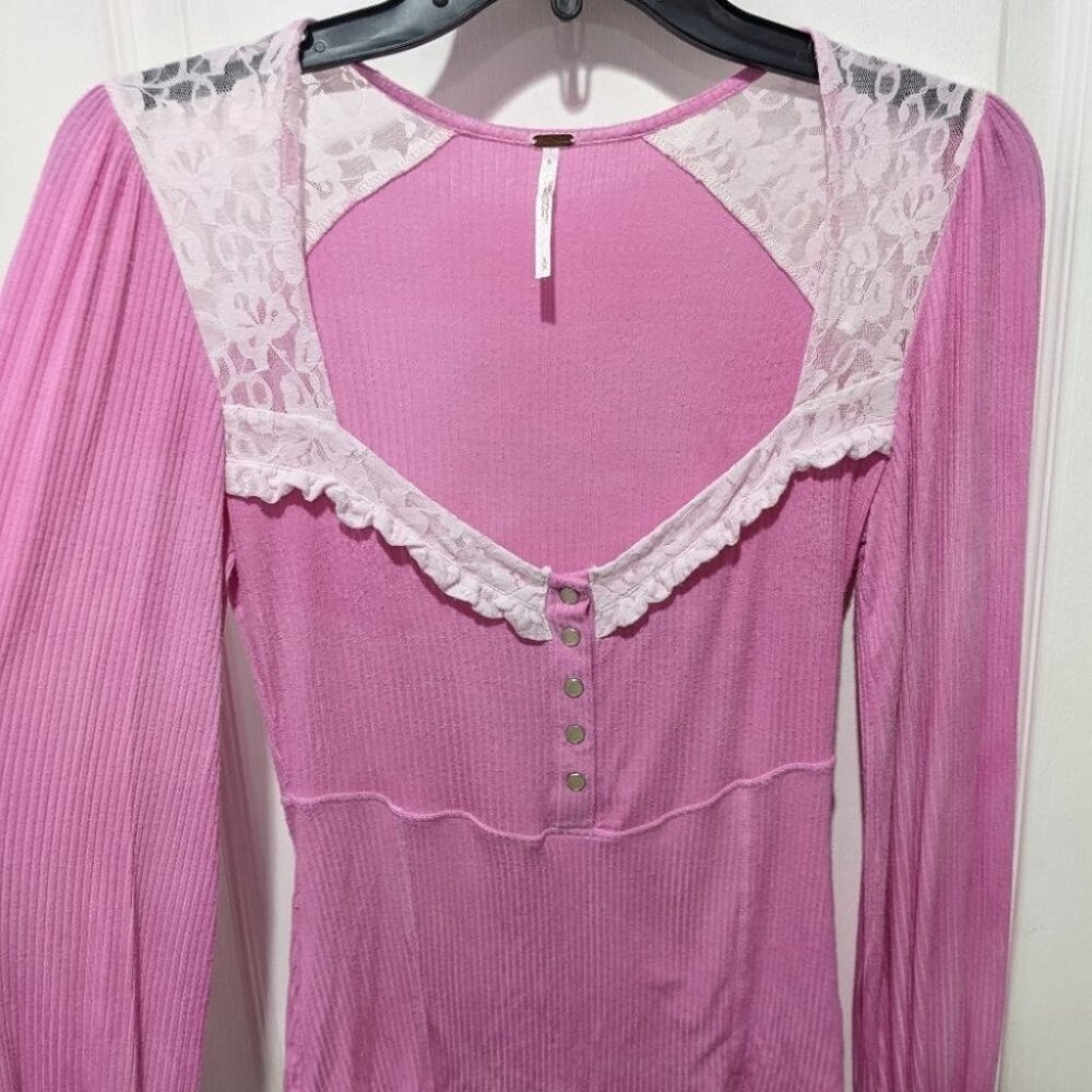 Free People | Kissin’ Kate Top In Pink - Picture 7 of 12